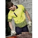 Mens Hi Vis Tracks Short Sleeve Polo