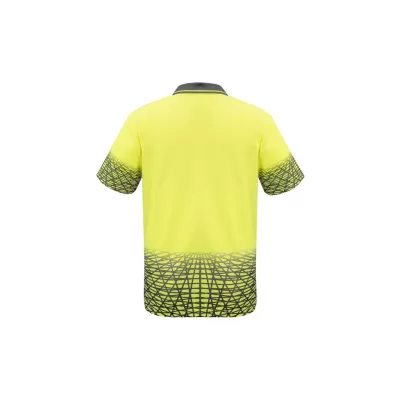Mens Hi Vis Tracks Short Sleeve Polo
