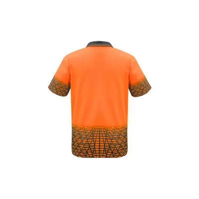 Mens Hi Vis Tracks Short Sleeve Polo