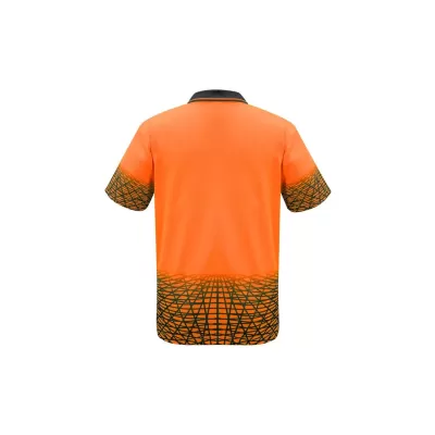 Mens Hi Vis Tracks Short Sleeve Polo