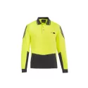 Mens Hi Vis Flux Long Sleeve Polo