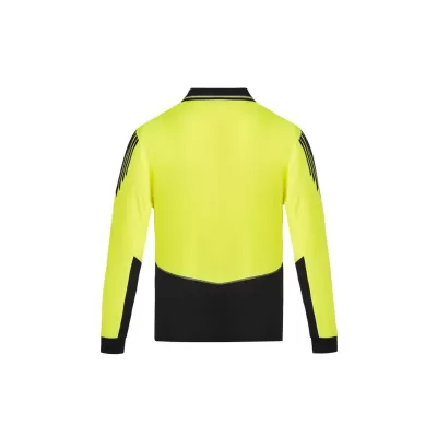 Mens Hi Vis Flux Long Sleeve Polo