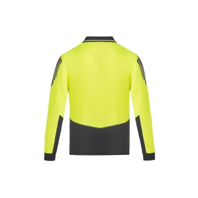Mens Hi Vis Flux Long Sleeve Polo