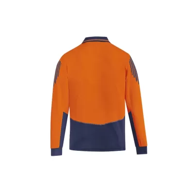 Mens Hi Vis Flux Long Sleeve Polo