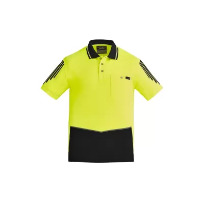 Mens Hi Vis Flux Short Sleeve Polo