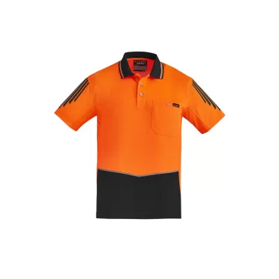 Mens Hi Vis Flux Short Sleeve Polo