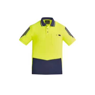 Mens Hi Vis Flux Short Sleeve Polo
