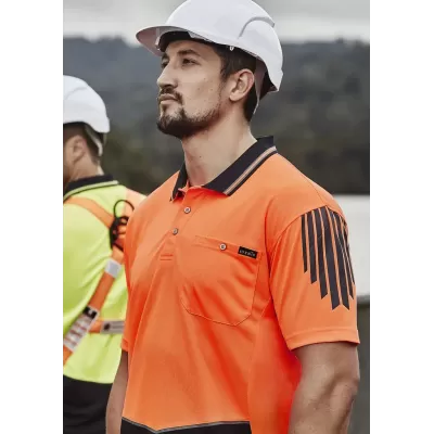 Mens Hi Vis Flux Short Sleeve Polo