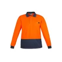 Mens Hi Vis Comfort Back Long Sleeve Polo