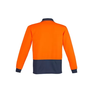 Mens Hi Vis Comfort Back Long Sleeve Polo