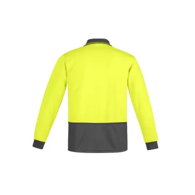 Mens Hi Vis Comfort Back Long Sleeve Polo