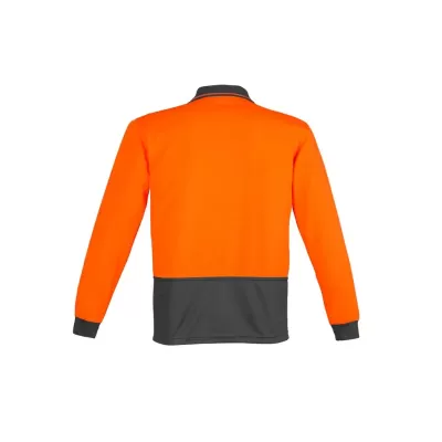 Mens Hi Vis Comfort Back Long Sleeve Polo