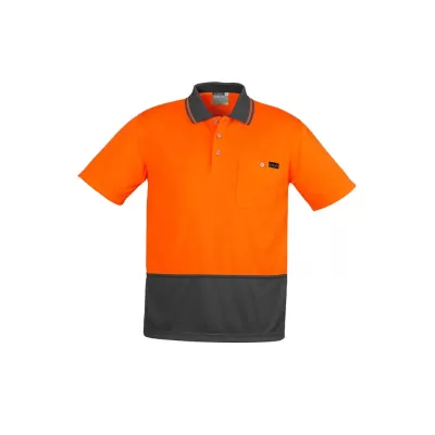 Mens Hi Vis Comfort Back Short Sleeve Polo