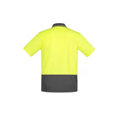 Mens Hi Vis Comfort Back Short Sleeve Polo