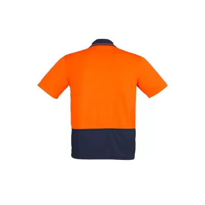 Mens Hi Vis Comfort Back Short Sleeve Polo