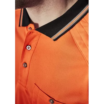 Mens Hi Vis Reinforced Squad Short Sleeve Polo