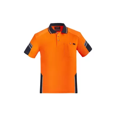 Mens Hi Vis Reinforced Squad Short Sleeve Polo