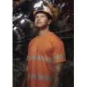 Mens Hi Vis Segmented Tape Cotton Tee