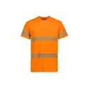 Mens Hi Vis Segmented Tape Cotton Tee