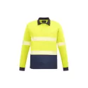 Unisex Hi Vis Segmented Tape Long Sleeve Polo