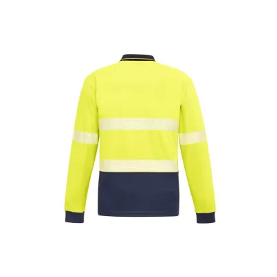 Unisex Hi Vis Segmented Tape Long Sleeve Polo