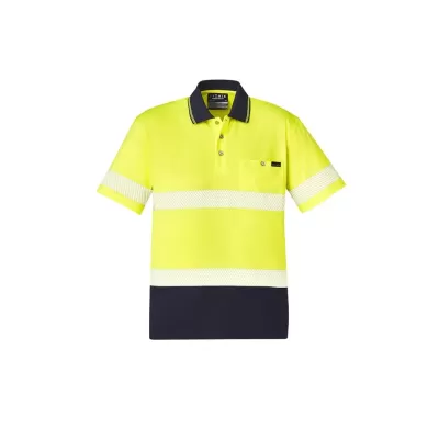Unisex Hi Vis Segmented Tape Short Sleeve Polo