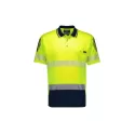 Mens Hi Vis Flux Segmented Tape Short Sleeve Polo