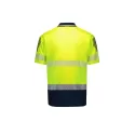 Mens Hi Vis Flux Segmented Tape Short Sleeve Polo