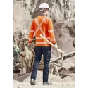 Unisex Hi Vis X Back NSW Rail Long Sleeve Polo