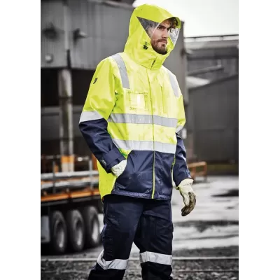 Mens Hi Vis 4 In 1 Waterproof Jacket