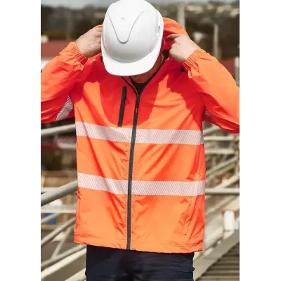 Unisex Super Light Segmented Tape Packable Rain Jacket