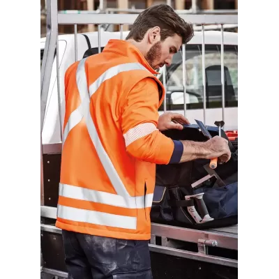 Unisex Hi Vis X Back 2 In 1 Softshell Jacket