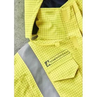 Mens Orange Flame Arc Rated Antistatic Waterproof Jacket