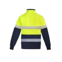 Mens Orange Flame Hi Vis 1/4 Zip Pullover - Hoop Taped