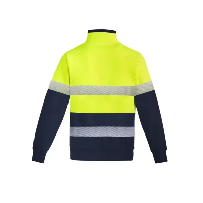 Mens Orange Flame Hi Vis 1/4 Zip Pullover - Hoop Taped