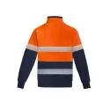 Mens Orange Flame Hi Vis 1/4 Zip Pullover - Hoop Taped