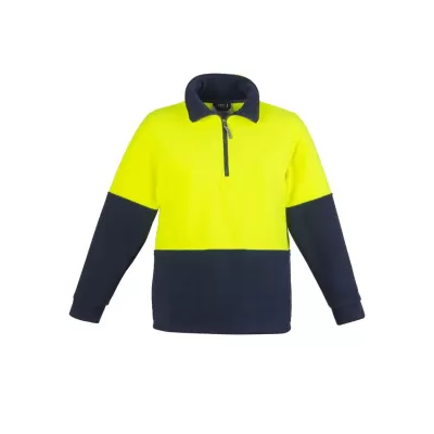 Unisex Hi Vis 1/2 Zip Polar Fleece Pullover