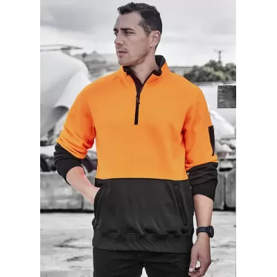 Unisex Hi Vis 1/2 Zip Pullover