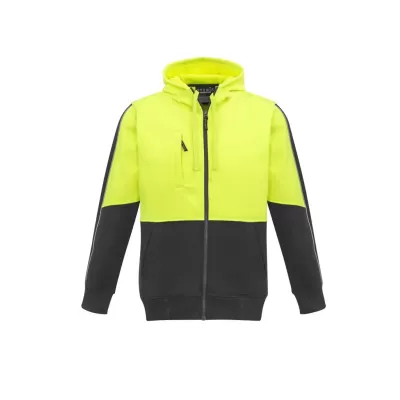 Unisex Hi Vis Full Zip Hoodie