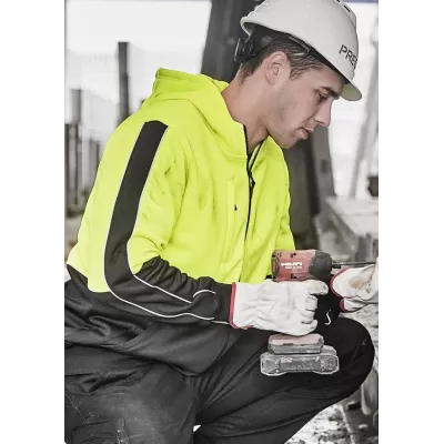 Unisex Hi Vis Full Zip Hoodie
