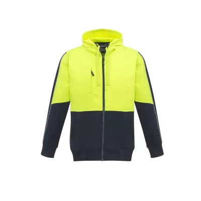Unisex Hi Vis Full Zip Hoodie