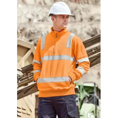Unisex Hi Vis VIC Rail 1/4 Zip Pullover