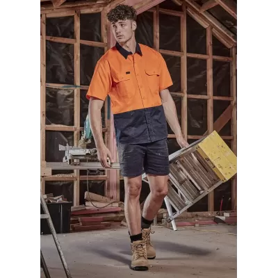 Mens Hi Vis Short Sleeve Shirt