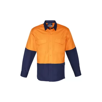 Mens Rugged Cooling Hi Vis Long Sleeve Shirt