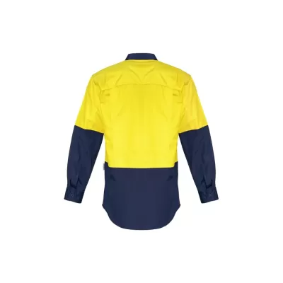 Mens Rugged Cooling Hi Vis Long Sleeve Shirt