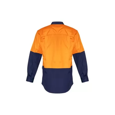 Mens Rugged Cooling Hi Vis Long Sleeve Shirt