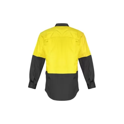 Mens Rugged Cooling Hi Vis Long Sleeve Shirt