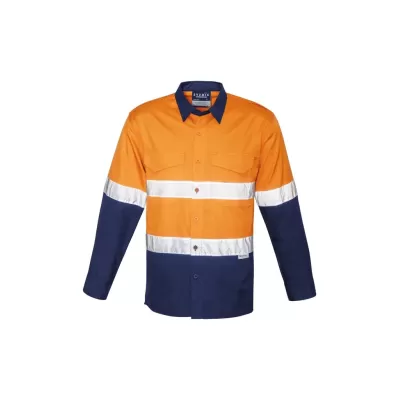 Mens Rugged Cooling Hi Vis Taped Long Sleeve Shirt