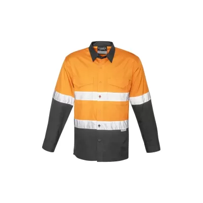 Mens Rugged Cooling Hi Vis Taped Long Sleeve Shirt