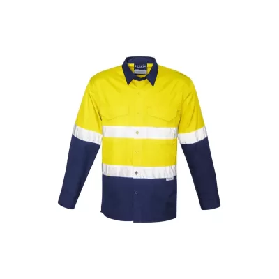 Mens Rugged Cooling Hi Vis Taped Long Sleeve Shirt